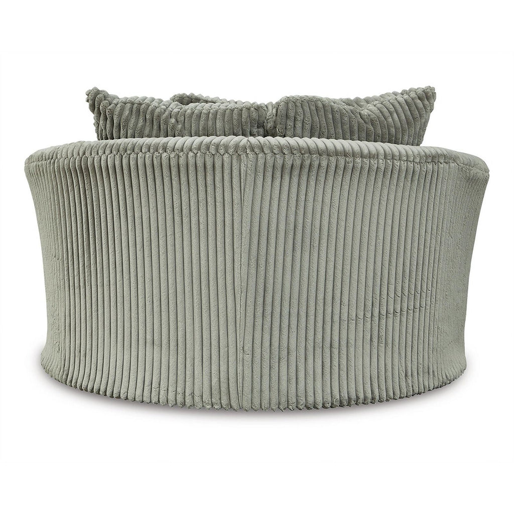 Oversized Swivel Fabric Accent Chair in Gray V48727