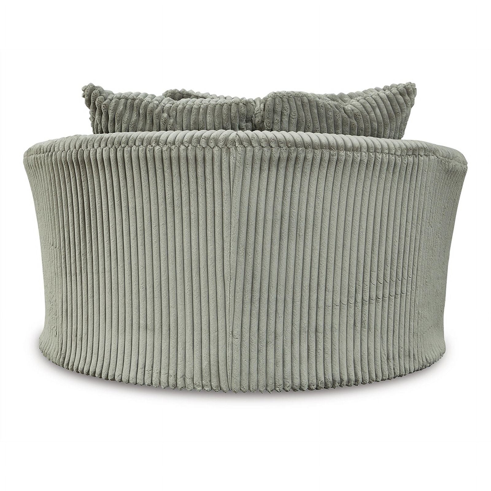 Oversized Swivel Fabric Accent Chair in Gray V48727