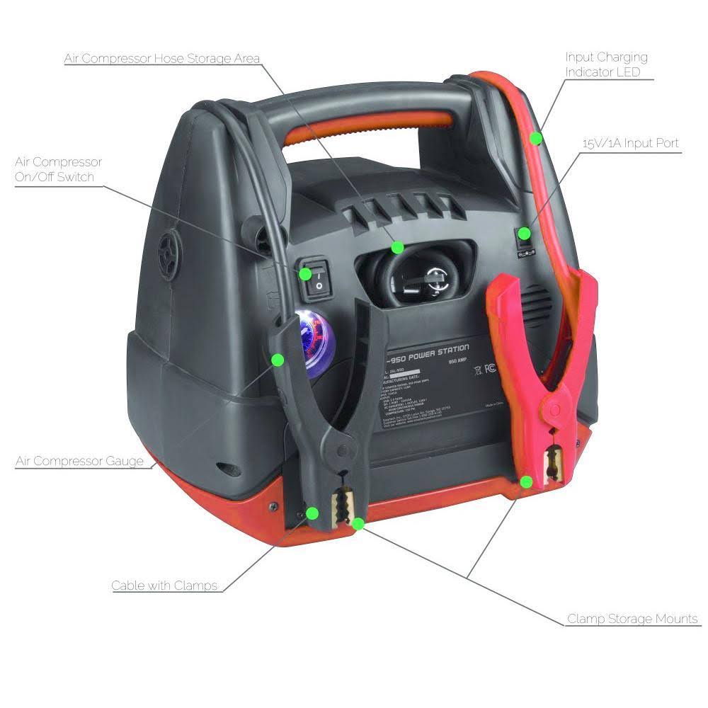 Power Station with Jump Starter and Air Compressor V360