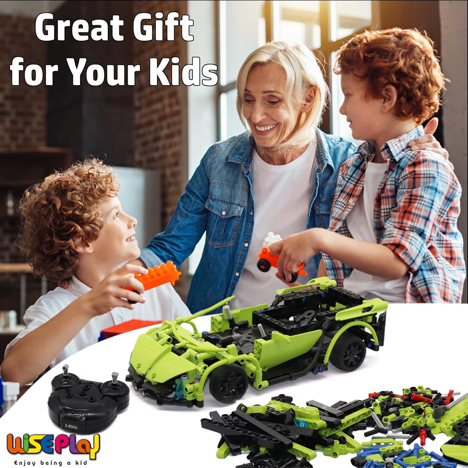 Build Your Own RC Car Kit, 453pc Stem Building Sets Z151