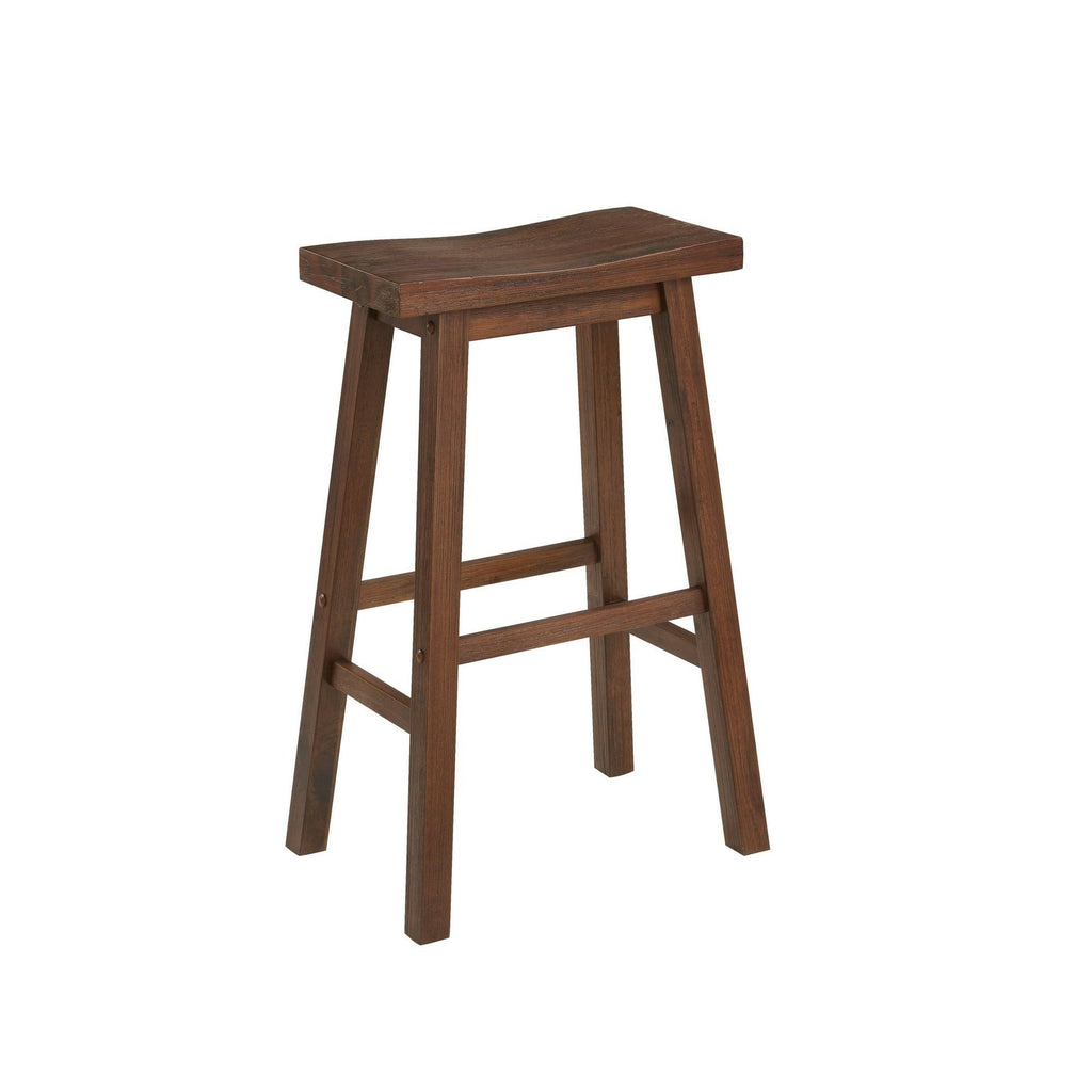 Brown Wooden Barstool Q40047