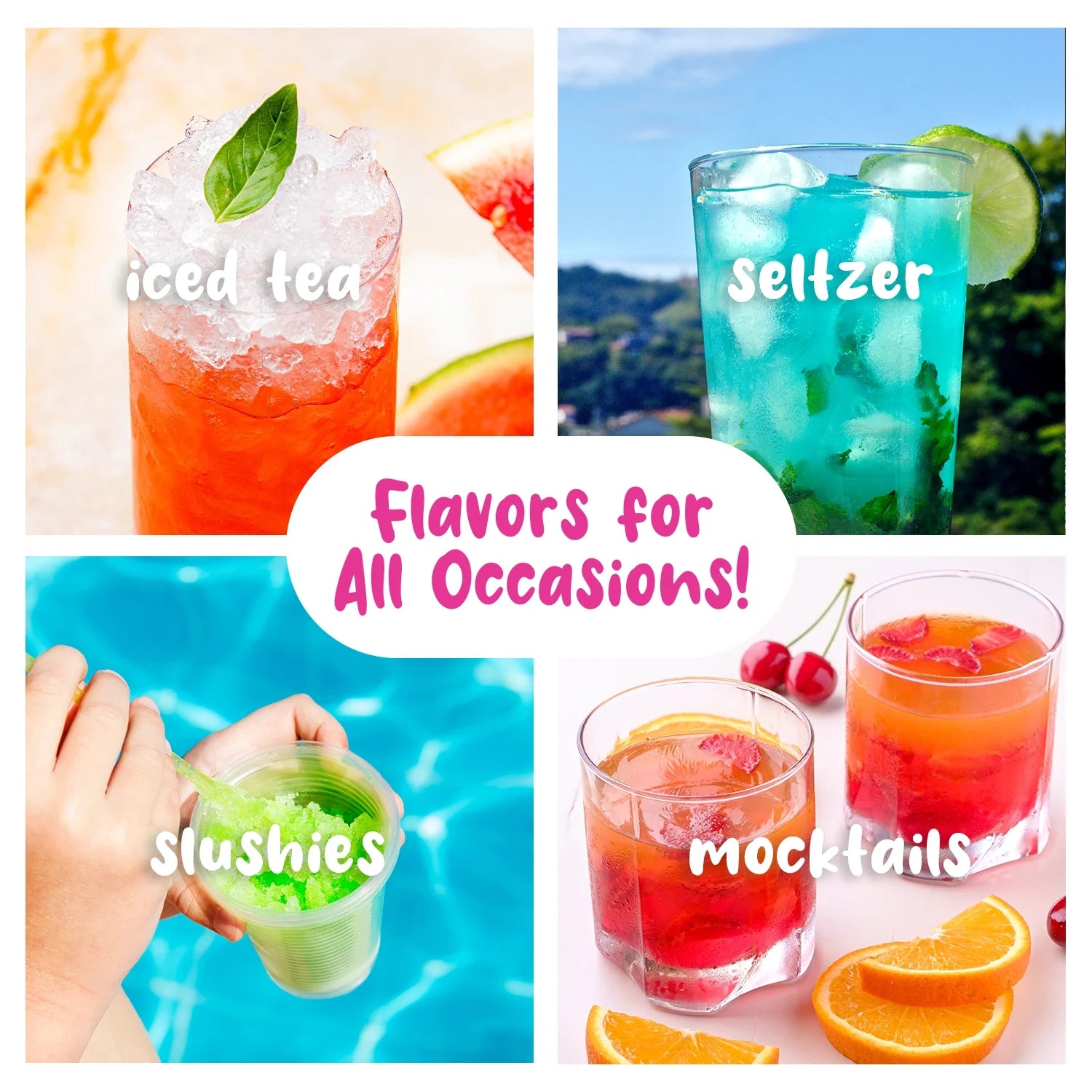 Multicolor Snow Cone Machine Package with Syrup and Accessories N3544