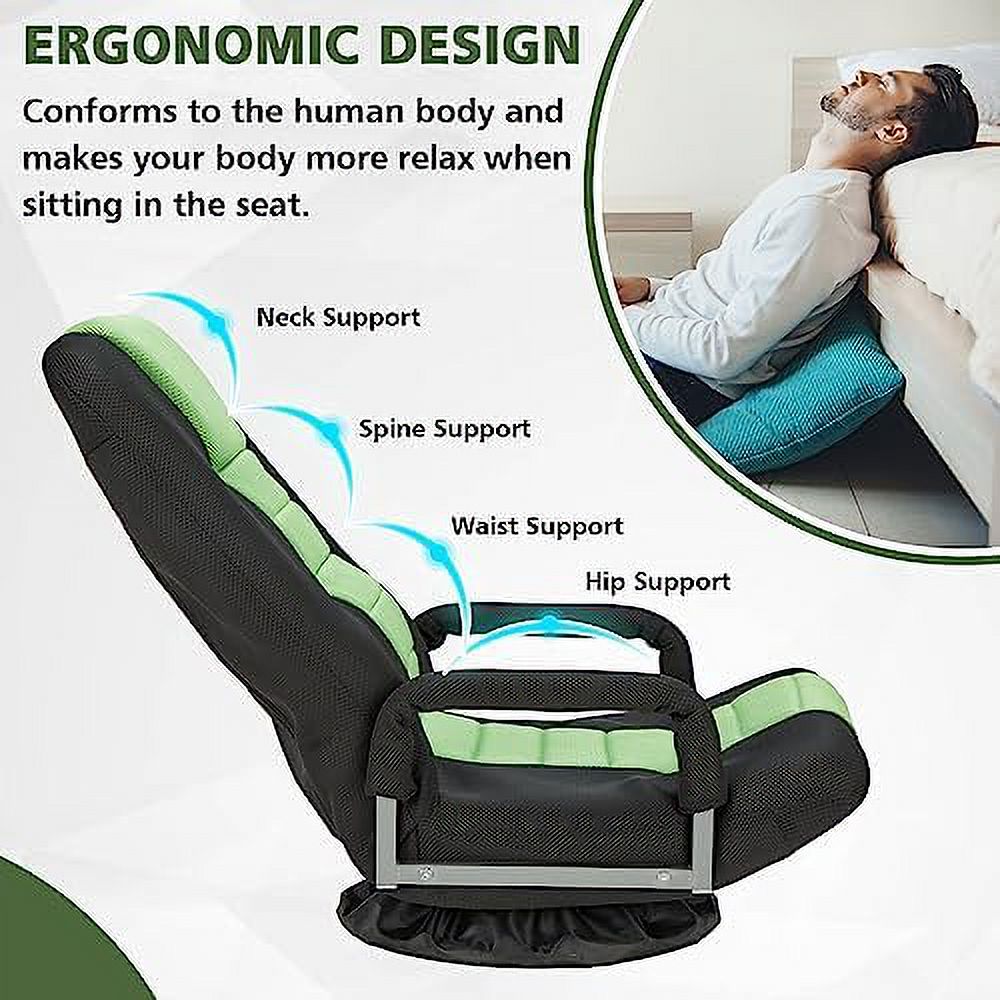 Swivel Floor Gaming Chair with Armrests Folding Video Reclining Sofa M3247