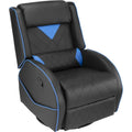 Black/Blue Leather Gaming Recliner Chair S70896