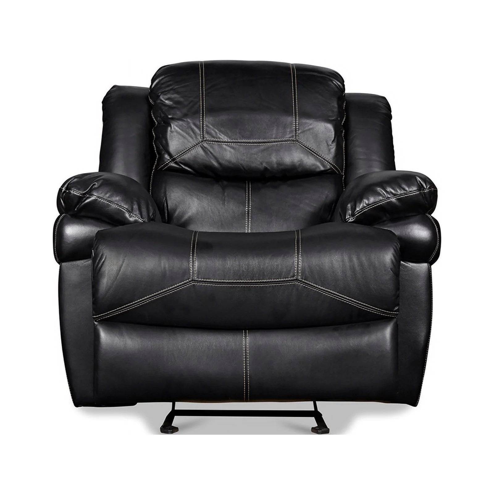 Black Upholstered Fabric Glider Recliner W68789