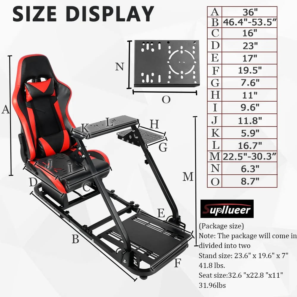 Racing Flight Sim Cockpit with Gaming Seat V785322