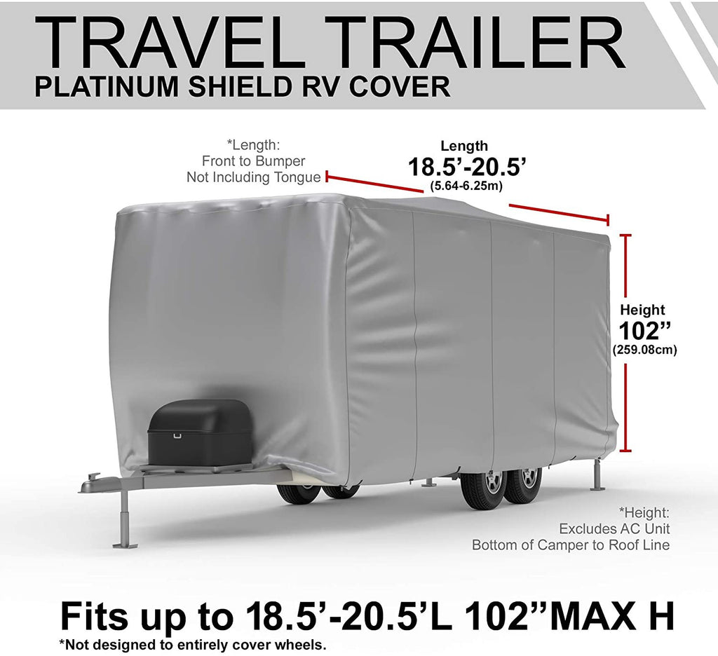 Weatherproof Toy Hauler RV Cover with Storage Bag & Wind Straps K873