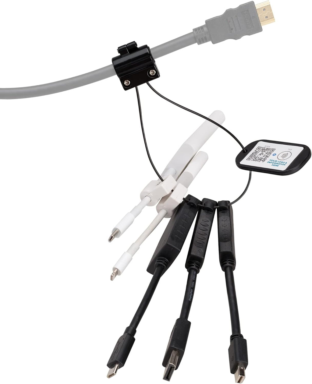 2.0 HDMI Adapter Ring with Micro HDMI, Mini HDMI, DisplayPort & Mini DisplayPort Adapters with Security Cable K67264