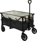 Collapsible Outdoor Utility Wagon with Universal Wheels M3374