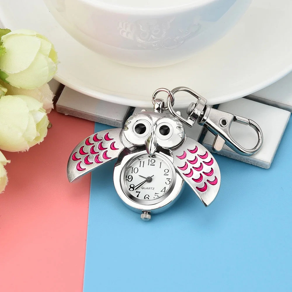 Owl Watch Clip Pocket Keychain G7886