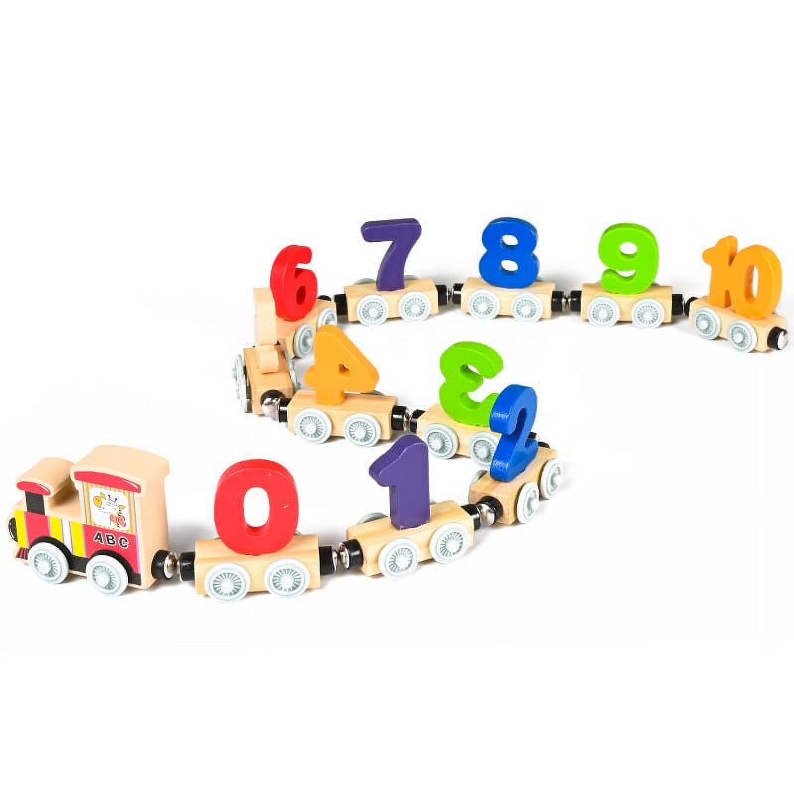 Wooden Magnetic Train Building Blocks Puzzle Toys U319354