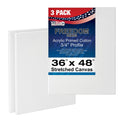 36 x 48 inch Stretched Canvas 12-Ounce Primed 3-Pack White Blank Heavy-Weight Gesso Y941173
