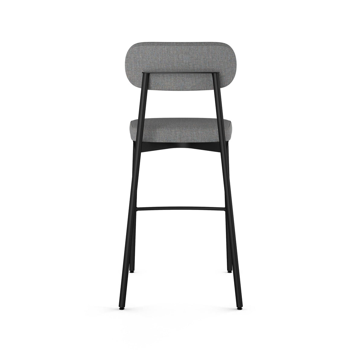 Pale Gray Polyester and Metal Bar Stool K739