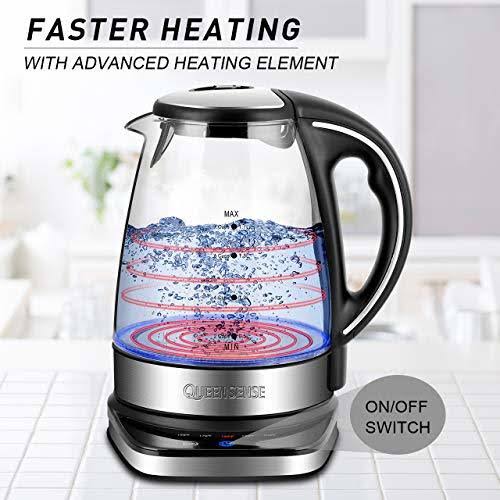 1500W 1.8 Quarts Electric Kettle with Borosilicate G913383