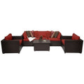 6 Piece Outdoor Wicker Sofa Set in Terracotta R5396
