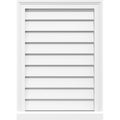 PVC Vertical Surface Mount Gable Vent with Brickmould E914033