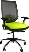Green and Gray Ergonomic Office Swivel Chair with Padded Seat and Casters E708