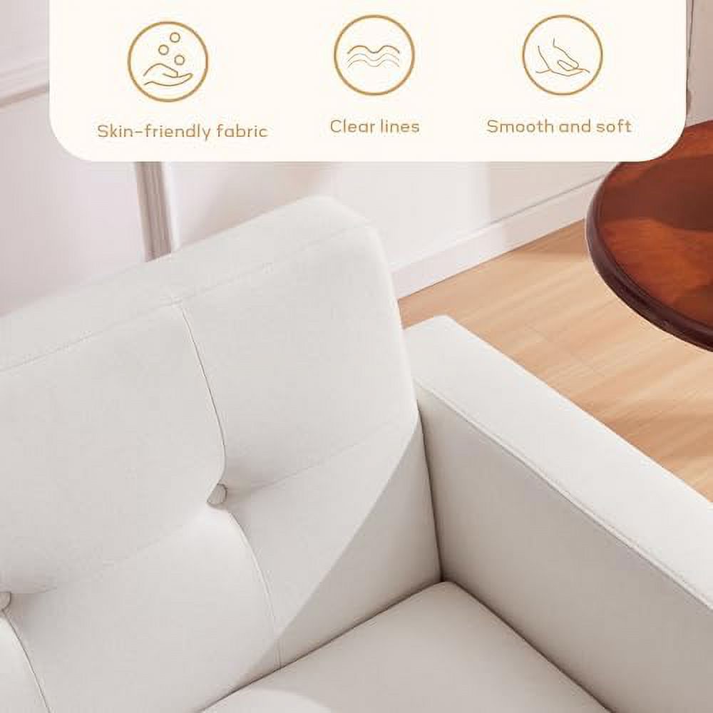 Fabric Accent Chair Button Tufted Upholstered Arm Chair P21155