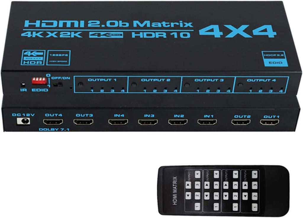 4K HDMI Matrix Switcher 4x4 with Infrared Remote Control L941779