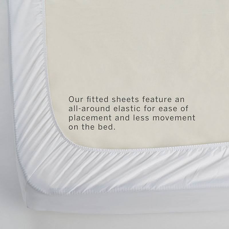Full Cotton Bamboo Sateen Fitted Sheet in Green Q8689