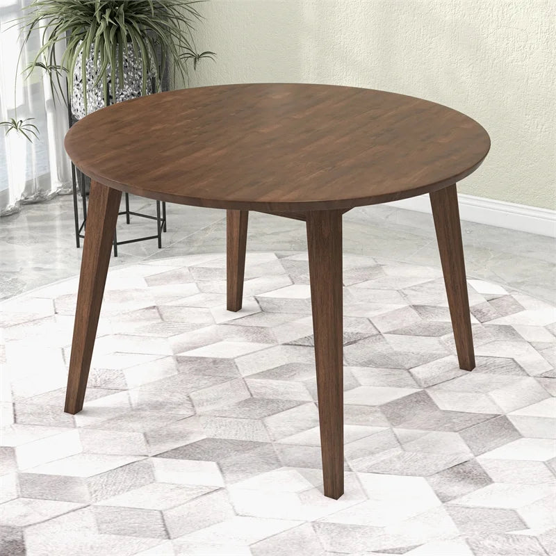 Brown Round Solid Wood Dining Table V38335