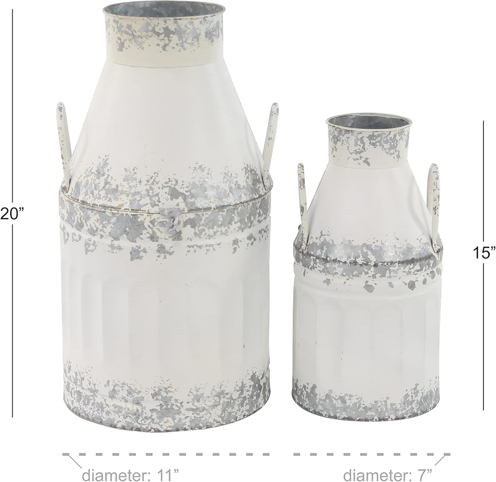 White Decorative Milk Can A187665