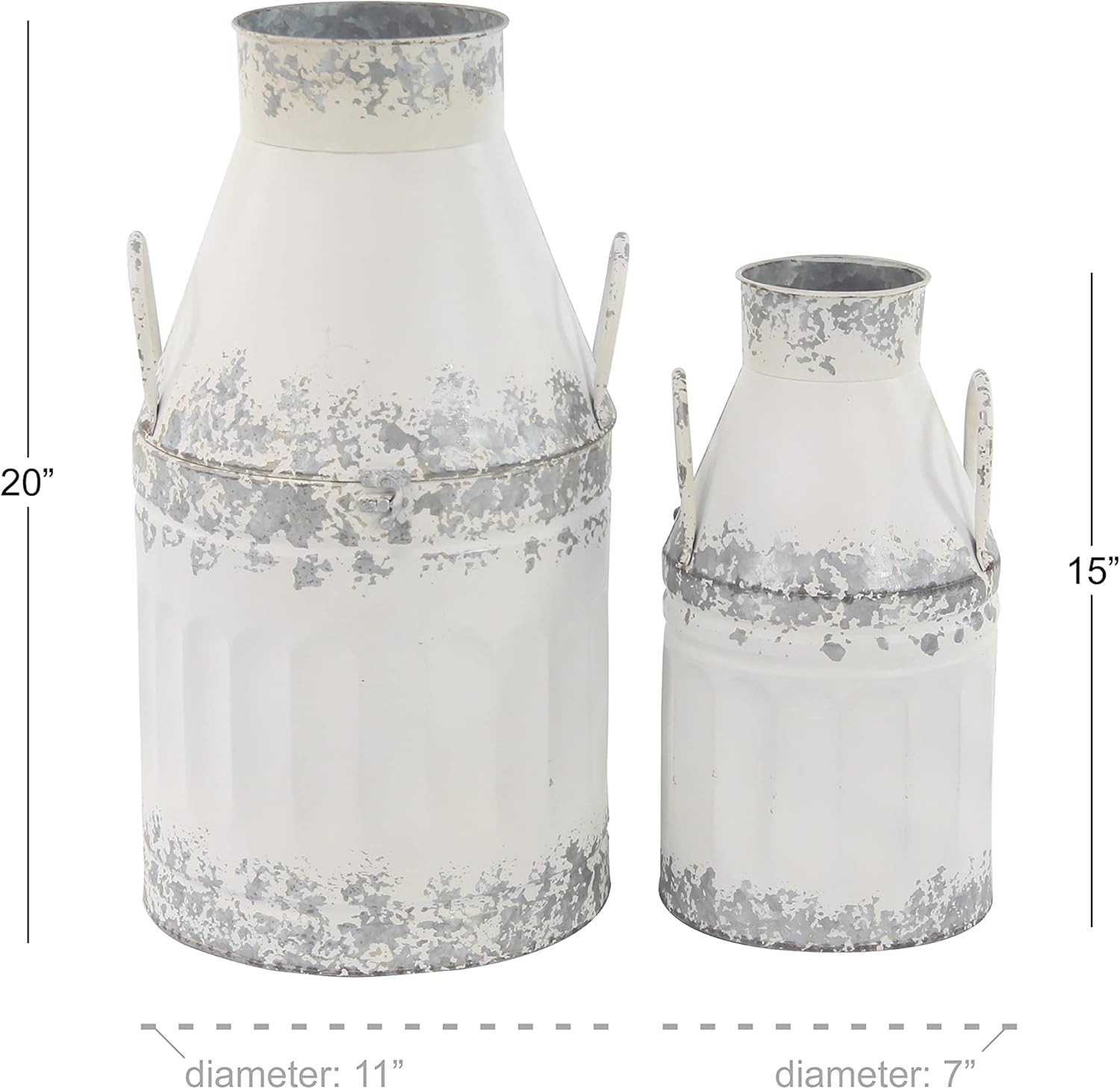 White Decorative Milk Can A187665