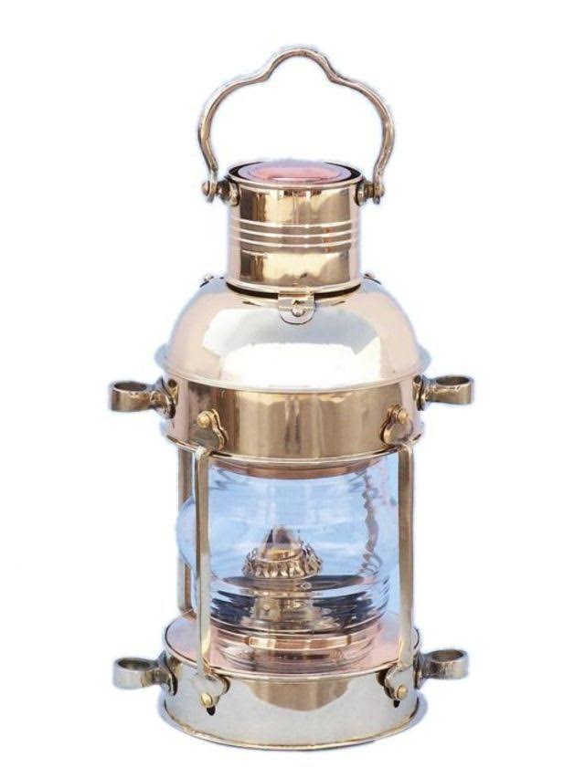 Solid Brass Anchor Oil Lantern S7413