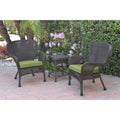 Green Resin Wicker 3 Piece Patio Conversation Set Q252105