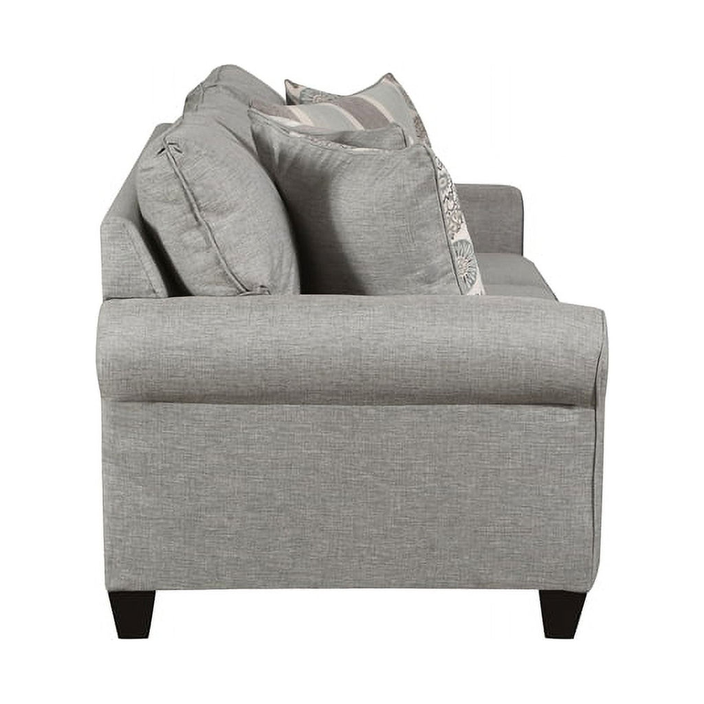Gray Sofa with Accent Pillows G291
