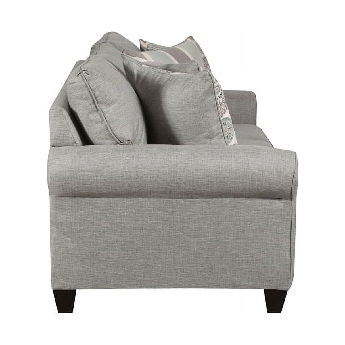 Gray Sofa with Accent Pillows G291