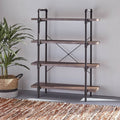 4-Tier Industrial Shelf in Dark Brown F6883