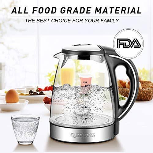 1500W 1.8 Quarts Electric Kettle with Borosilicate G913383