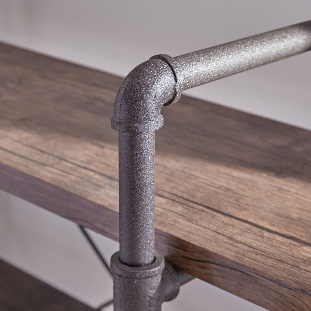 4-Tier Industrial Shelf in Dark Brown F6883