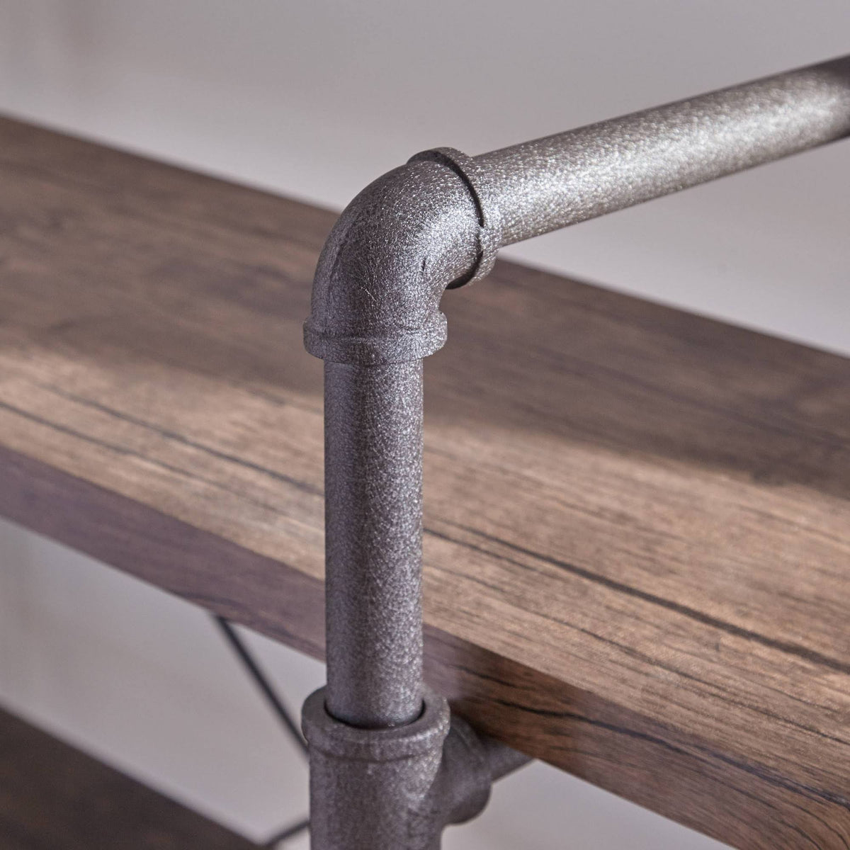 4-Tier Industrial Shelf in Dark Brown F6883