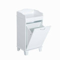 White Wooden Laundry Hamper Cabinet W316647