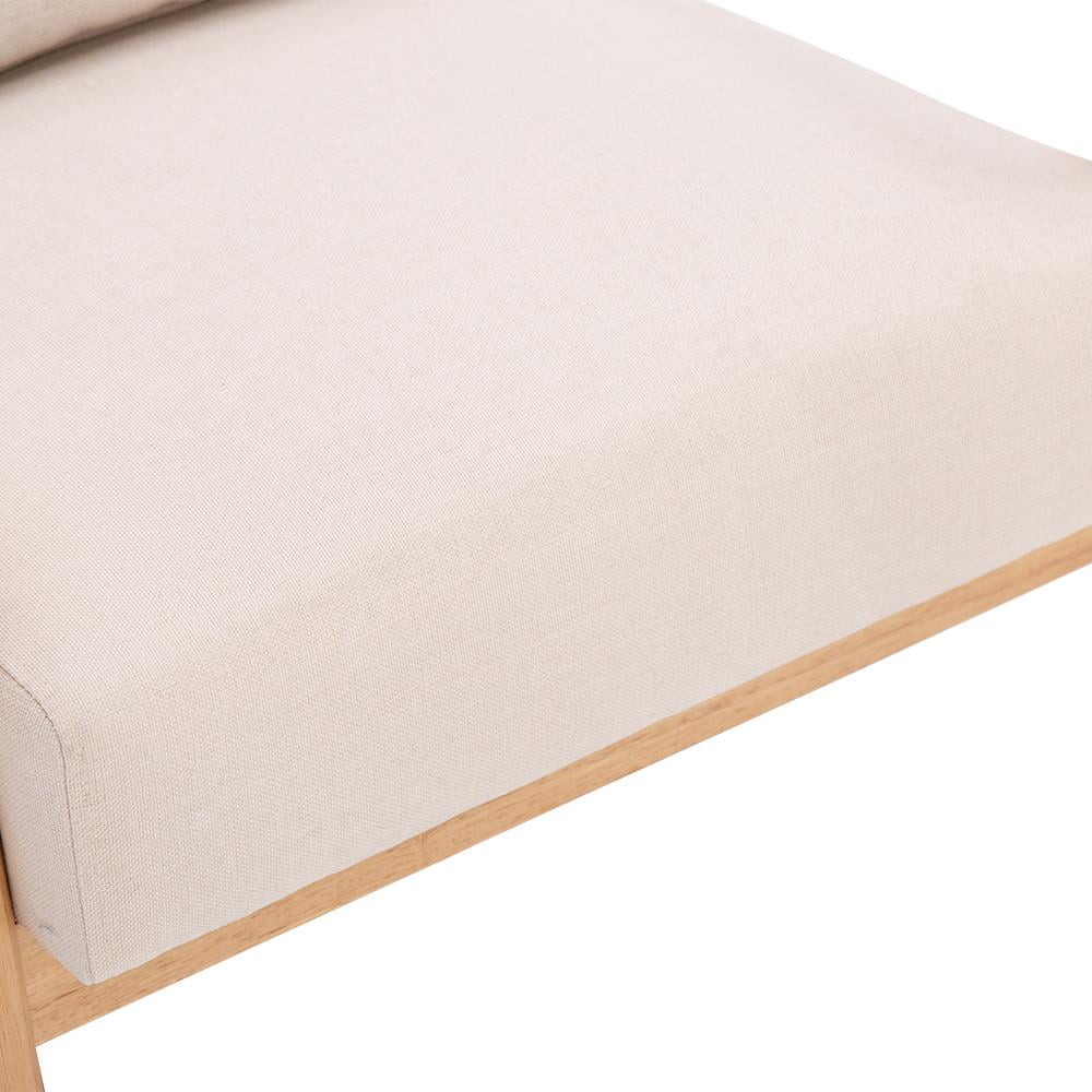Beige Fabric Single Sofa S884
