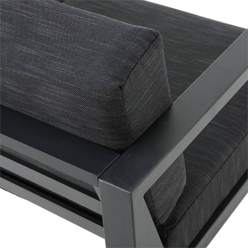 12-Piece Outdoor Aluminum Sectional Sofa Set in Black B56457