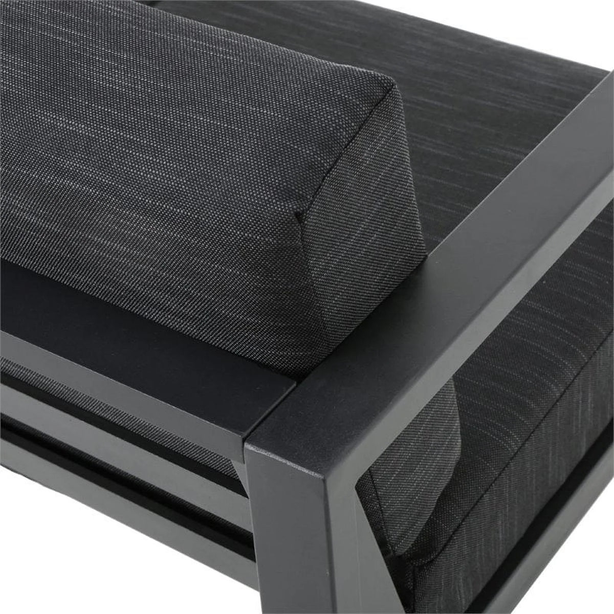 12-Piece Outdoor Aluminum Sectional Sofa Set in Black B56457