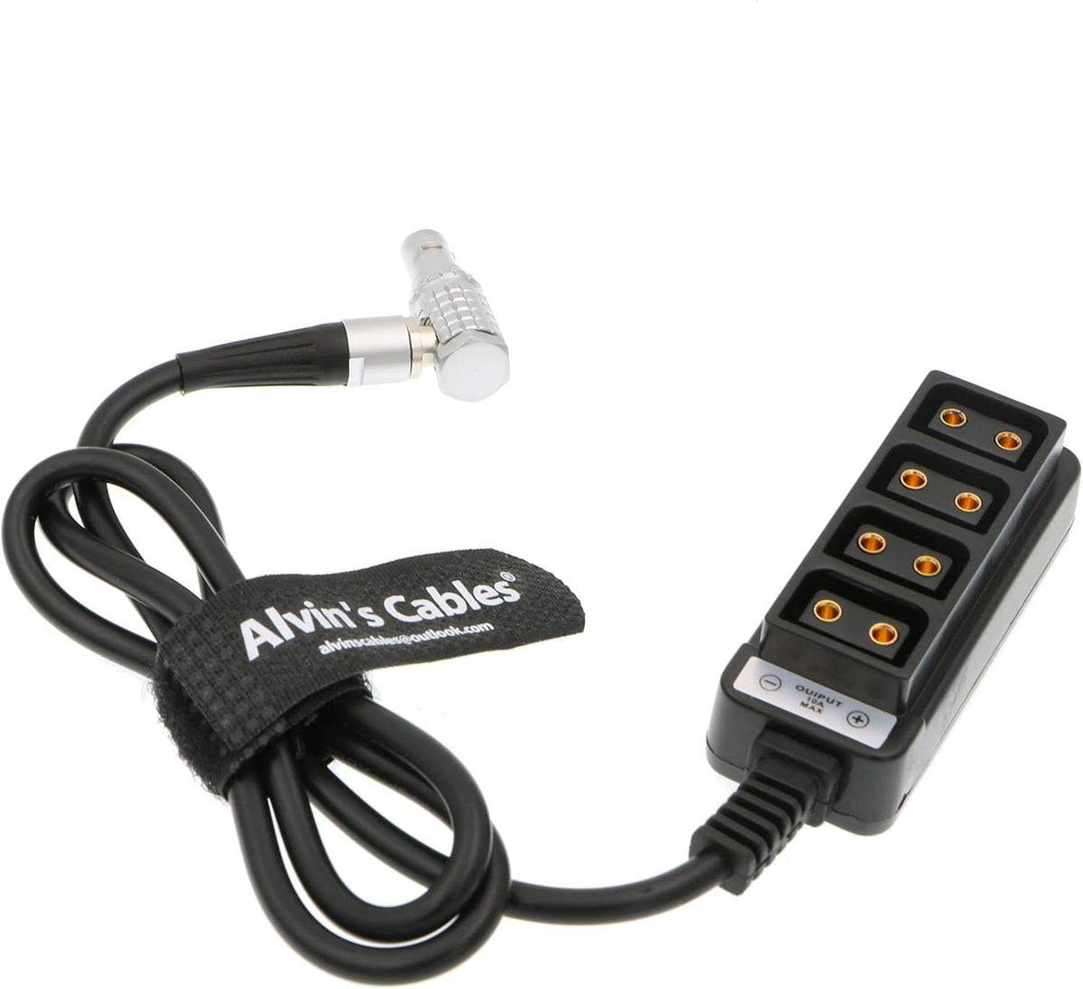 2 Pin Right Angle to 4 D Tap Splitter Cable R65668