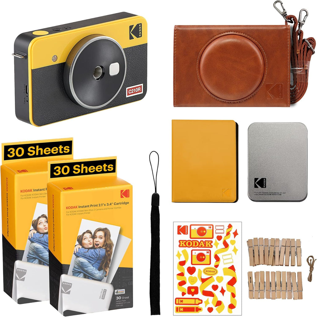 Portable Wireless Instant Camera & Photo Printer with 68-Sheet Bundle T747