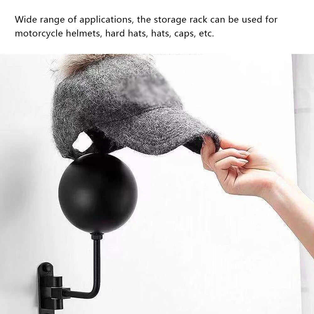 Motorcycle Helmet Holder Metal Hat Storage Rack Floor-Mounted Helmet Hanger Display Stand L57852