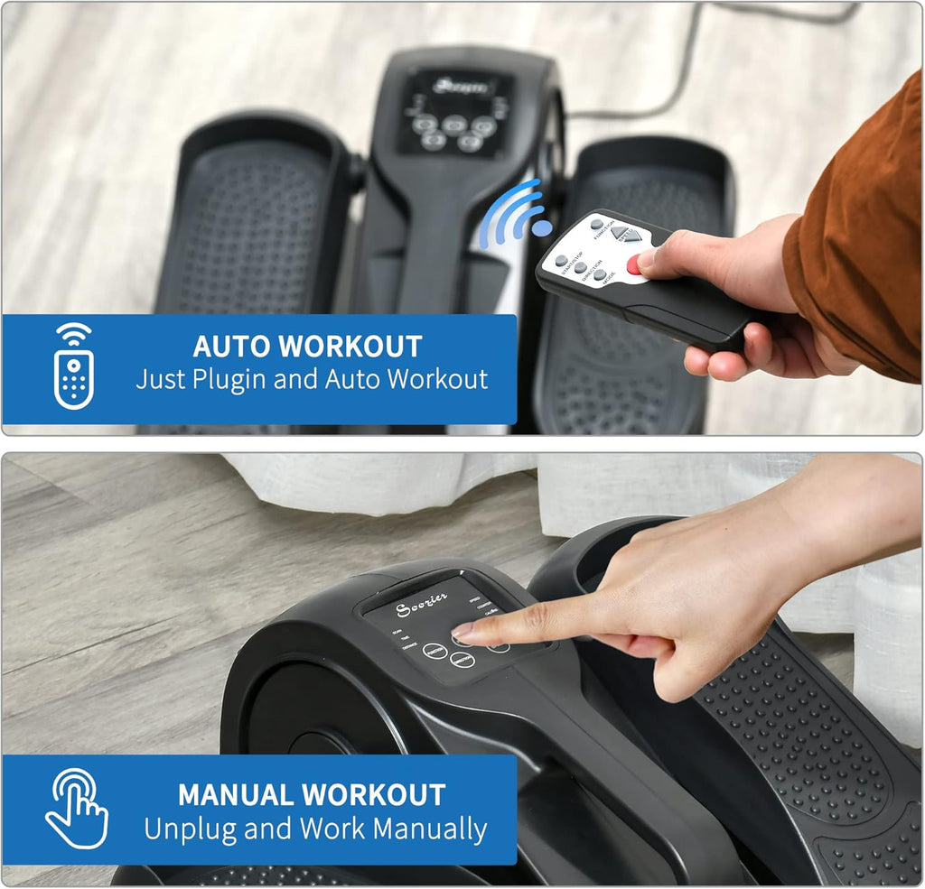 Under Desk Bike Elliptical Machine with Adjustable Speed & LCD Display R16940