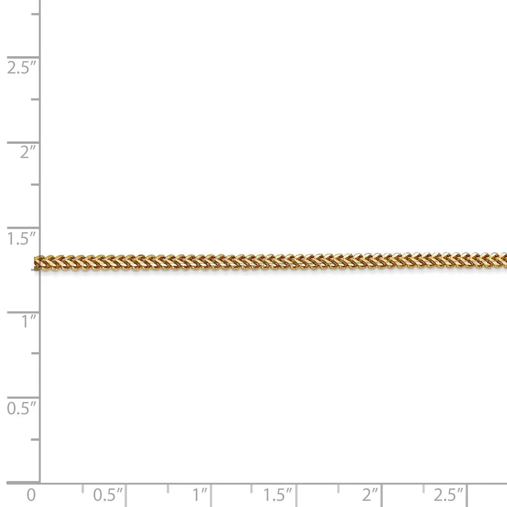 14kt Yellow Gold 1.5mm Franco Chain 18 inch Lobster Clasp H898