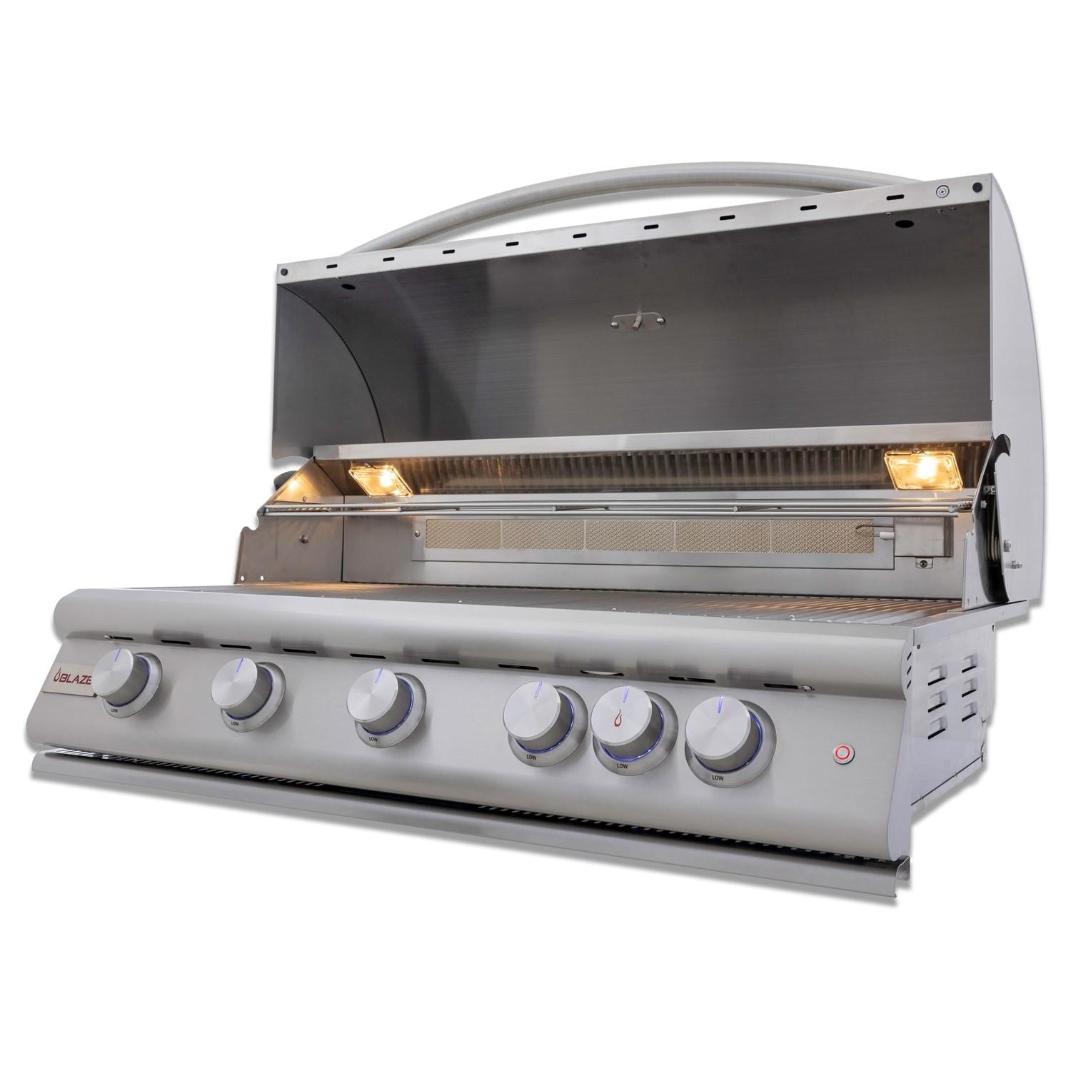 40-Inch 5-Burner Built-In Propane Gas Grill with Rear Infrared Burner J884208