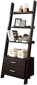 69 Ladder Bookcase with 2 Storage Drawers in Cappuccino D45078