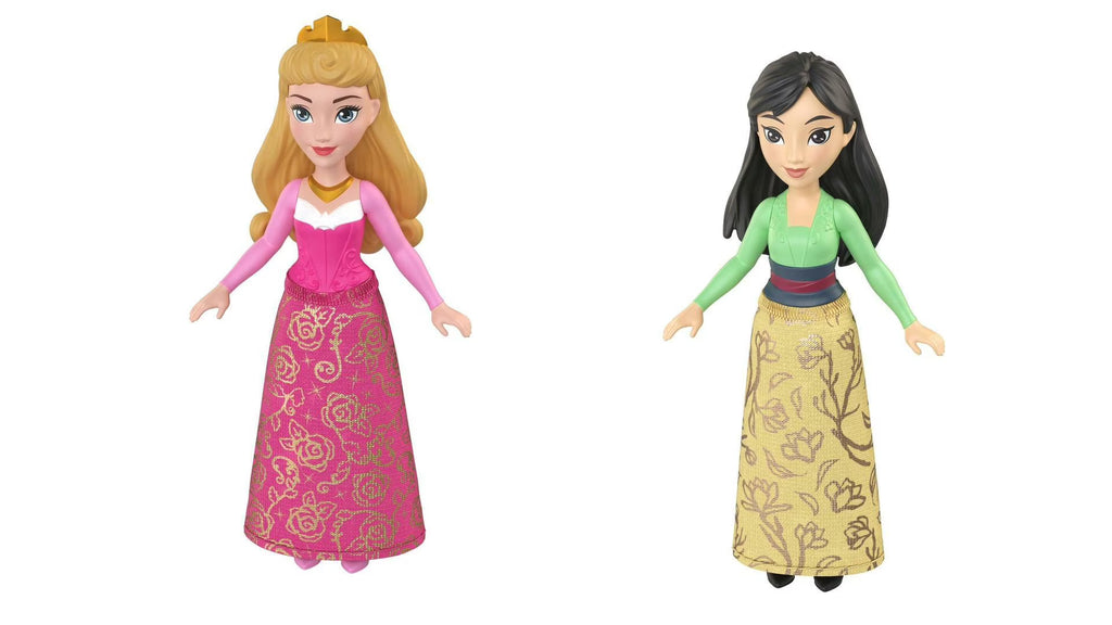 2 Disney Princess 3.5-inch Small Doll - Aurora & Mulan T725384