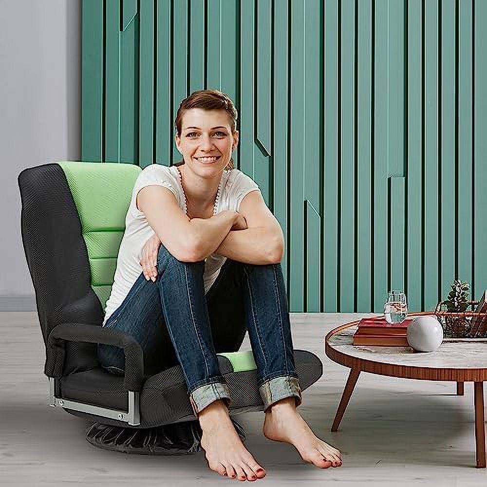 Swivel Floor Gaming Chair with Armrests Folding Video Reclining Sofa M3247