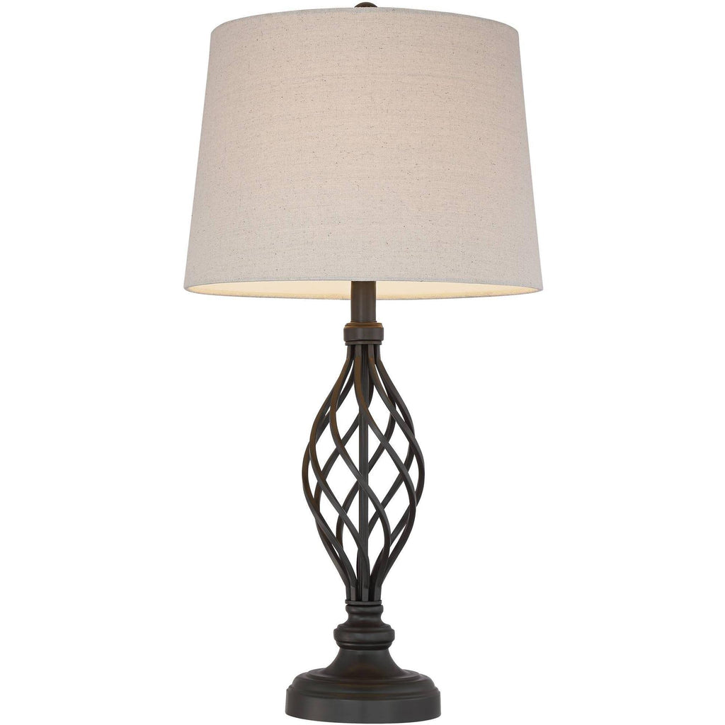 Iron Scroll Lamps Set of 2 with Table Top Dimmers D554