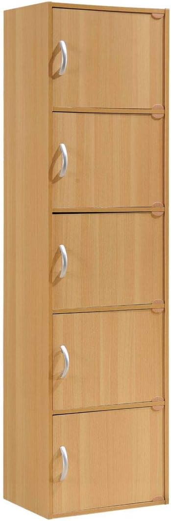 Black 5-Shelf Bookcase Cabinet H11546